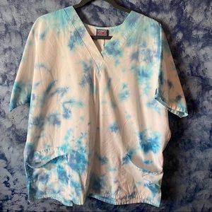Tie Dyed Scrub Top